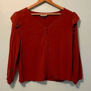 Universal Thread V-Neck Ruffle Top